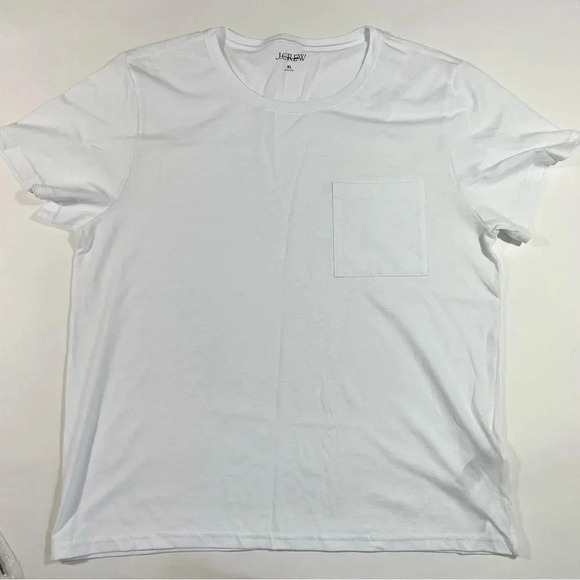 New J Crew Premium Jersey Pocket Tee Shirt White - Picture 3 of 10